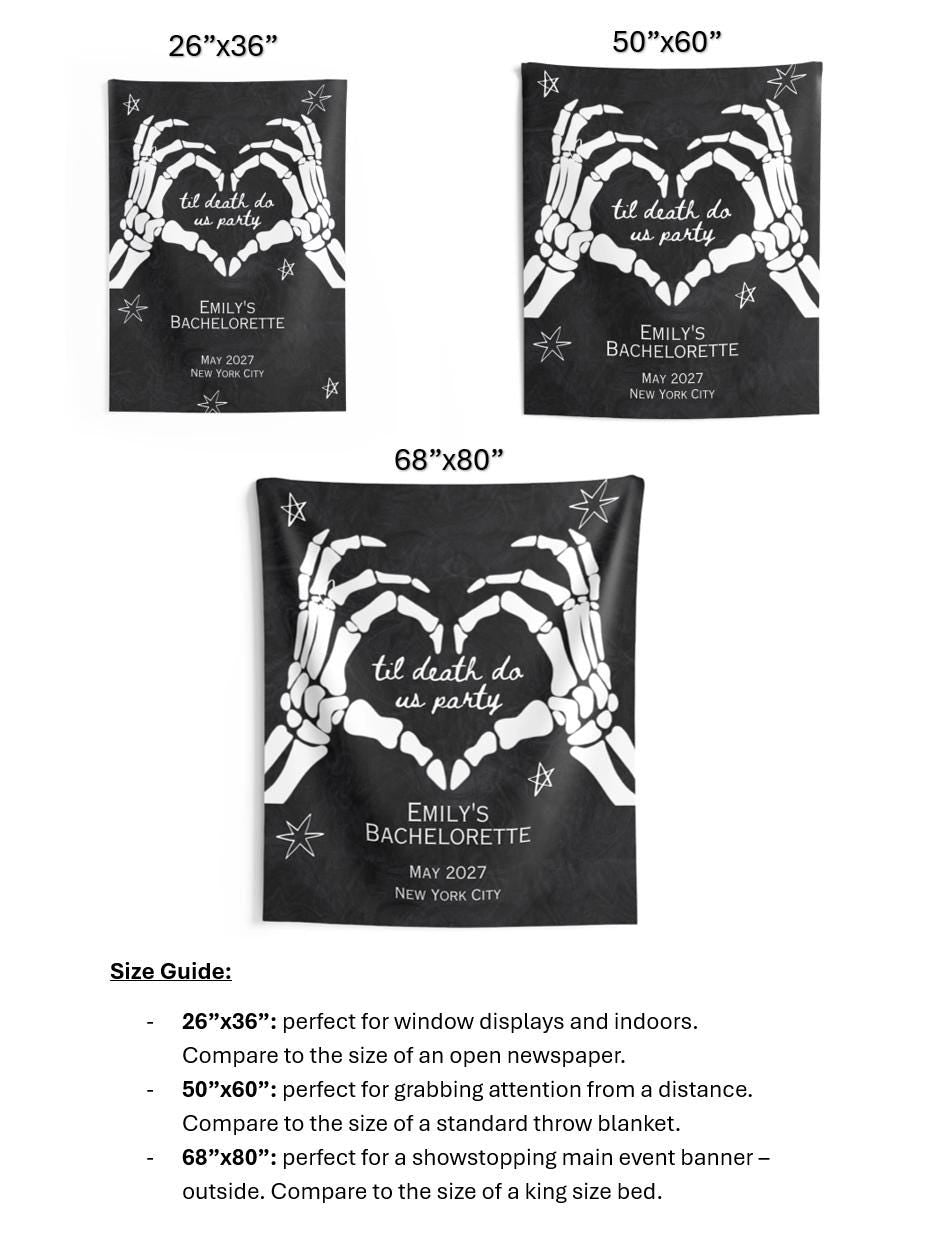 Til Death Do Us Party Welcome Banner | Personalized Event Sign
