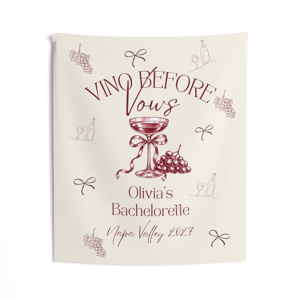 Vino Before Vows Event Banner | Wine Theme Welcome Sign