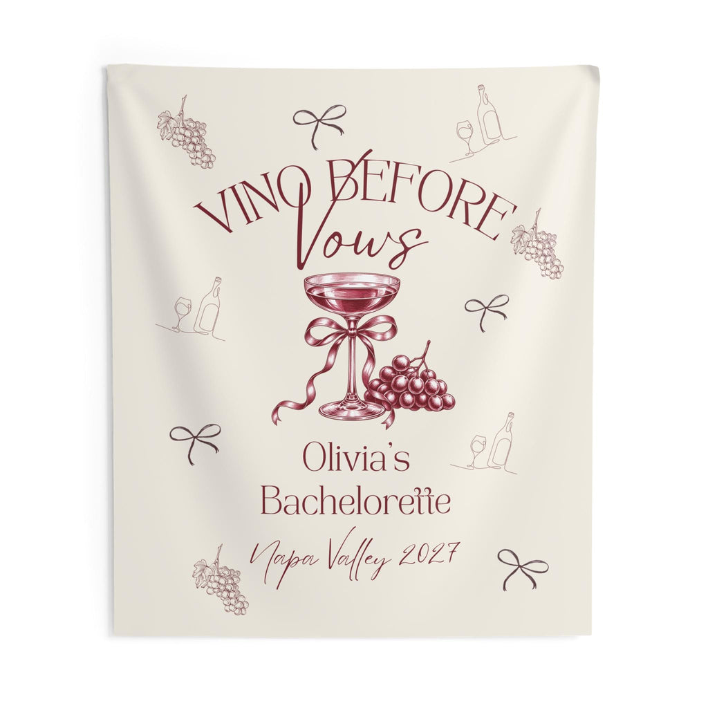 Vino Before Vows Event Banner | Wine Theme Welcome Sign