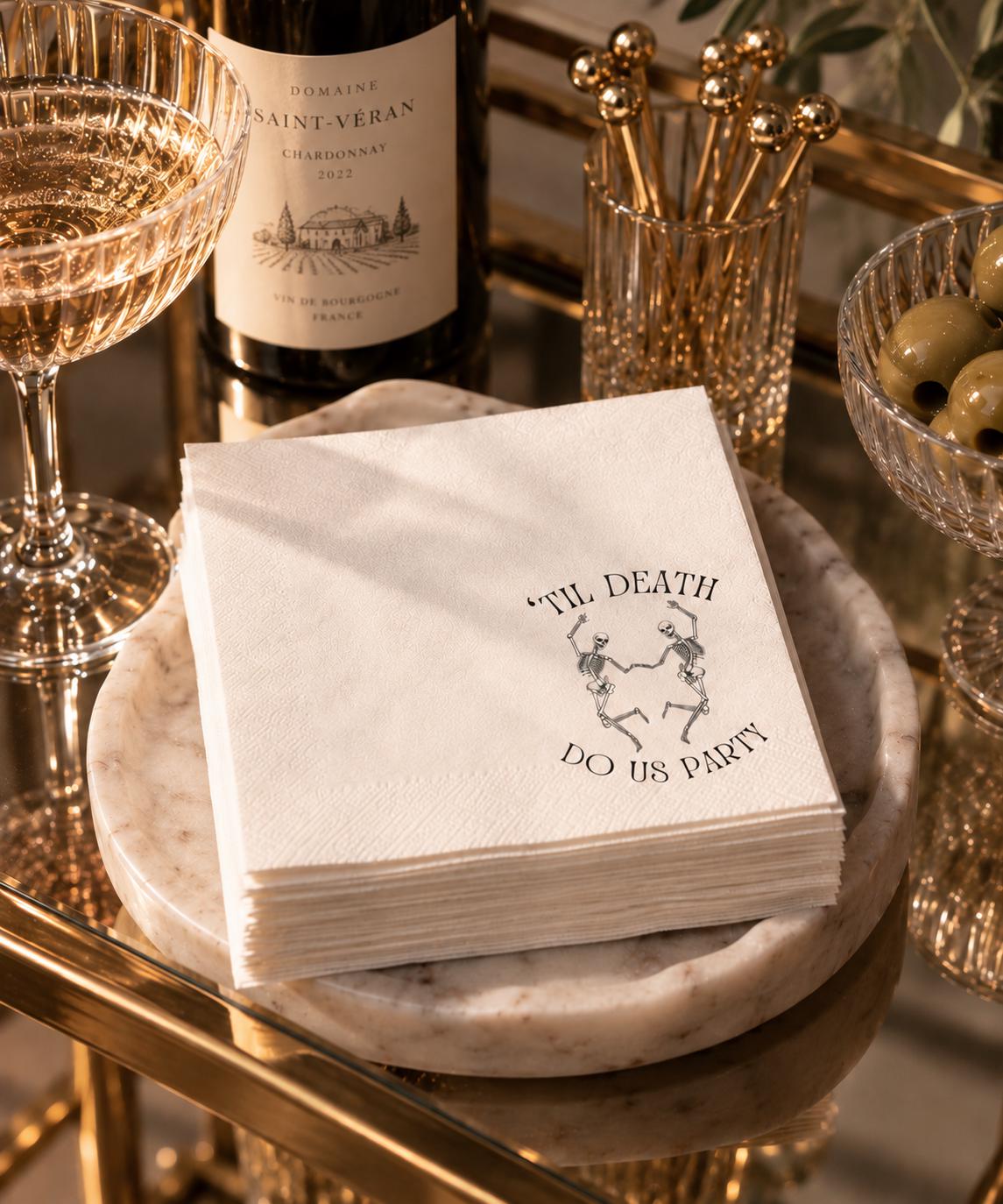 Til Death Do Us Party Cocktail Napkins