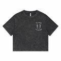 Til Death Do Us Party Crop Top | Campfire Daisies Crop Tee | Women's Stone Wash Graphic T-Shirt