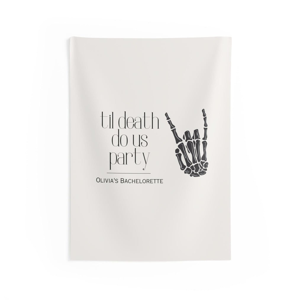 Custom 'Til Death Do Us Party Banner/Welcome Event Sign | Bachelorette, Wedding decor