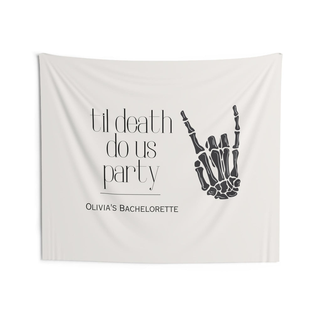 Custom 'Til Death Do Us Party Banner/Welcome Event Sign | Bachelorette, Wedding decor