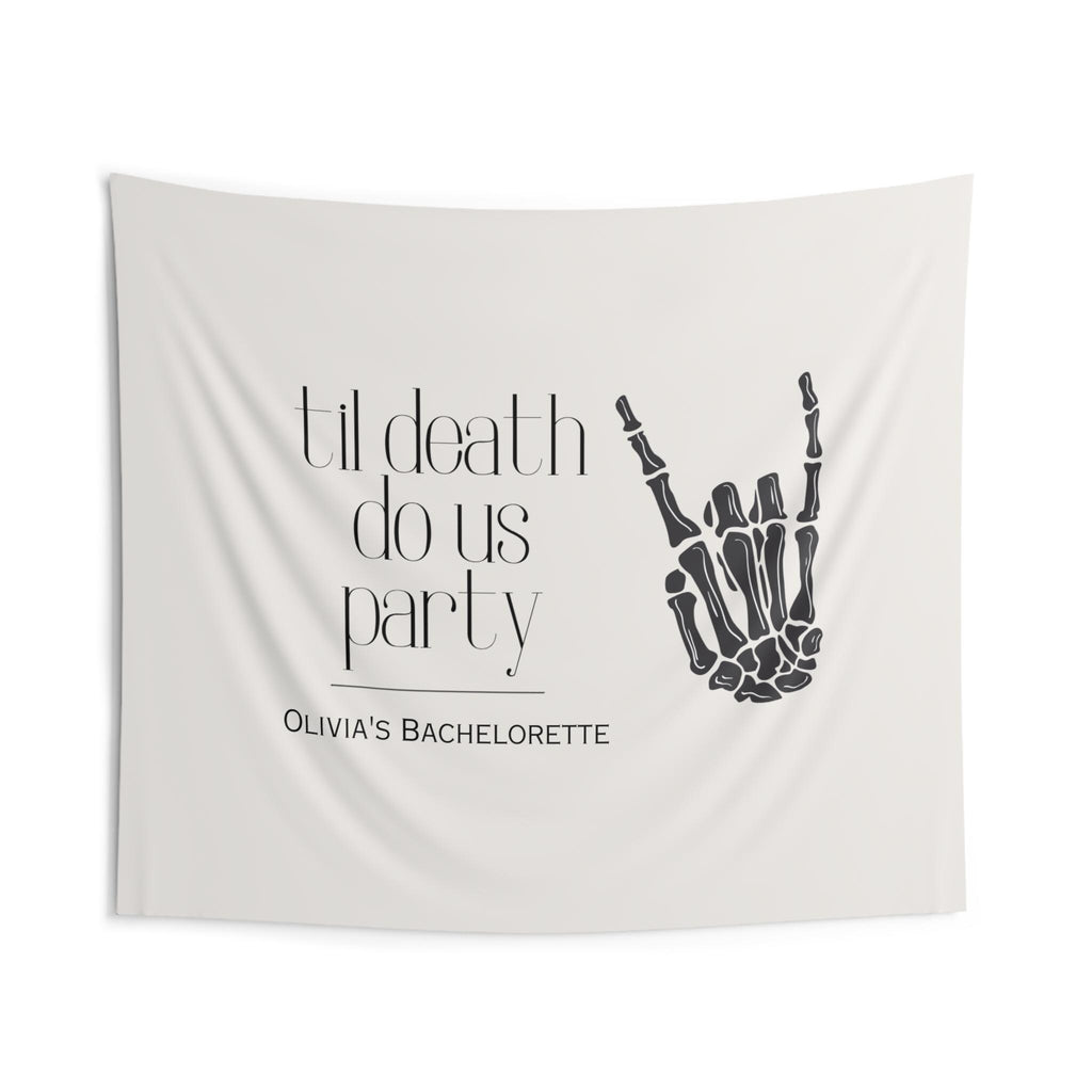 Custom 'Til Death Do Us Party Banner/Welcome Event Sign | Bachelorette, Wedding decor