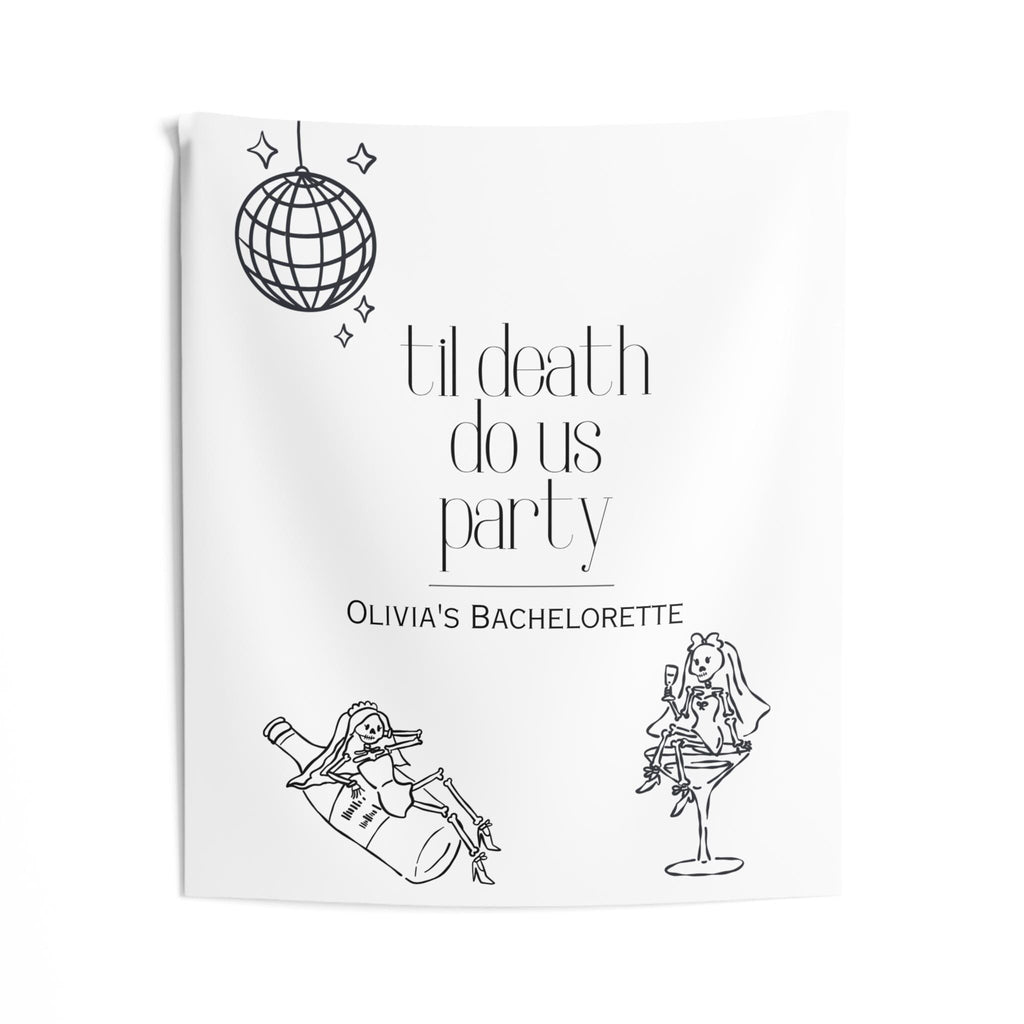 Custom 'til death do us party Welcome Event Sign | Bachelorette, Bridal, Wedding Party Decor