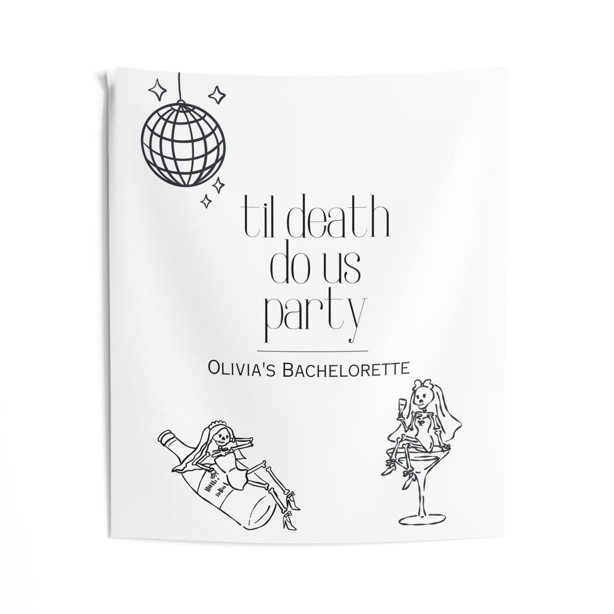 Custom 'til death do us party Welcome Event Sign | Bachelorette, Bridal, Wedding Party Decor
