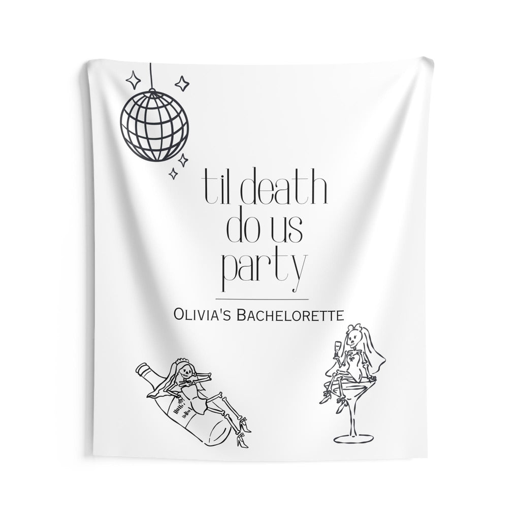 Custom 'til death do us party Welcome Event Sign | Bachelorette, Bridal, Wedding Party Decor