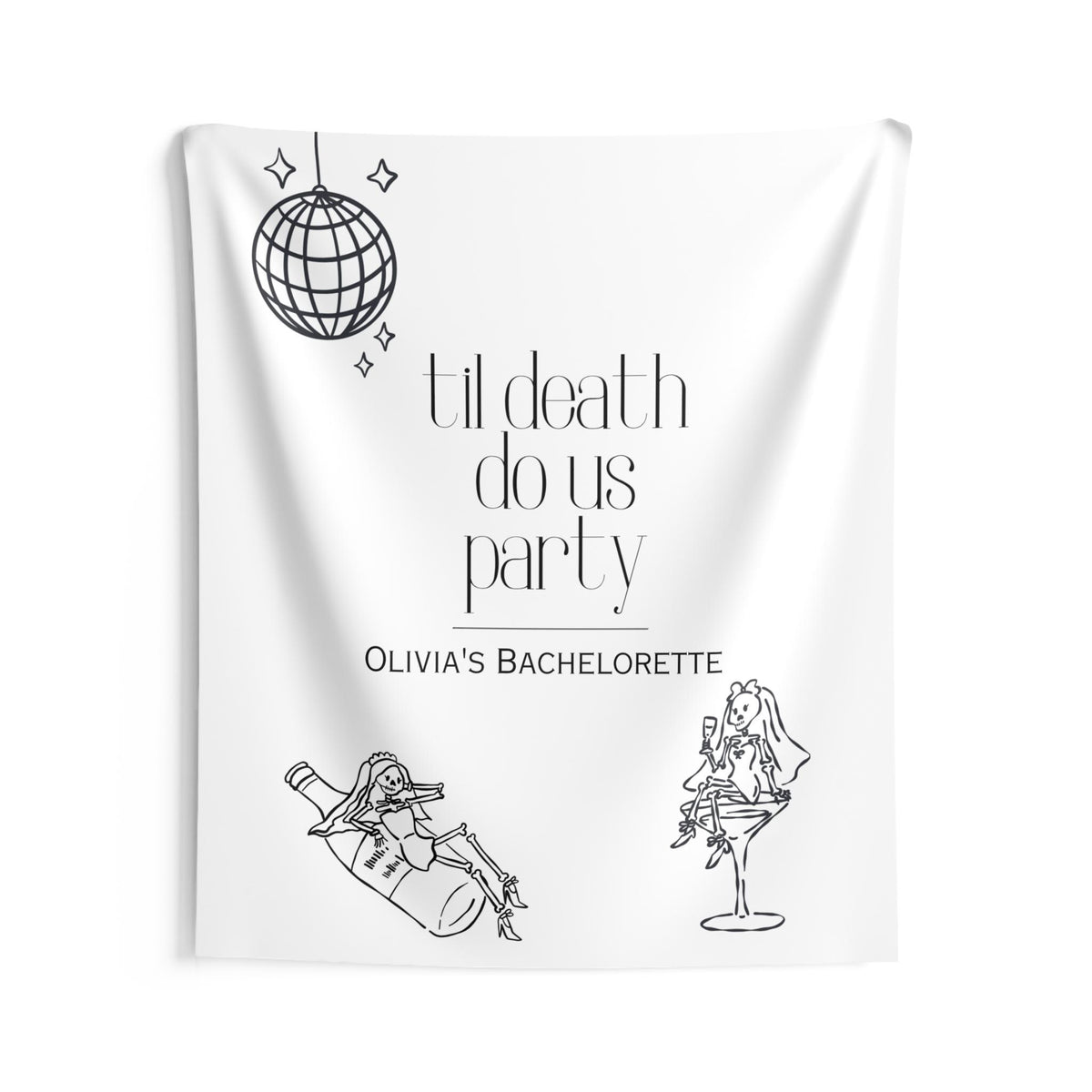 Custom 'til death do us party Welcome Event Sign | Bachelorette, Bridal, Wedding Party Decor