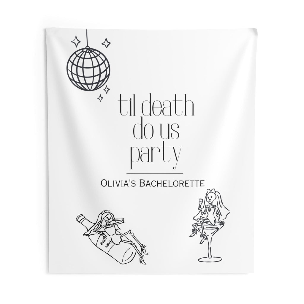 Custom 'til death do us party Welcome Event Sign | Bachelorette, Bridal, Wedding Party Decor