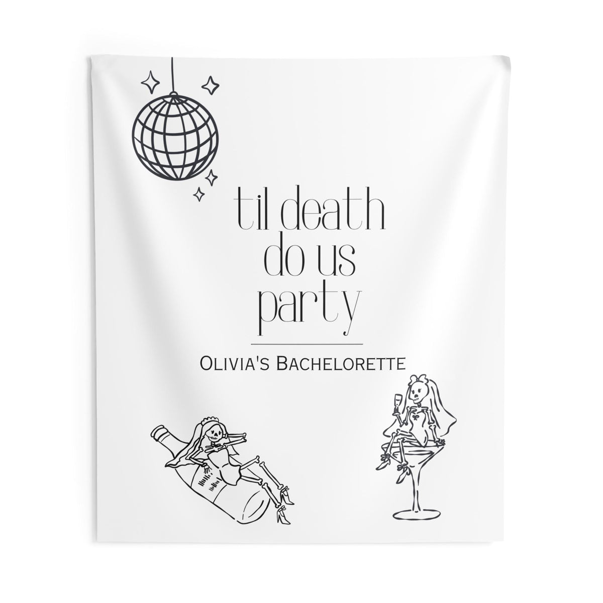 Custom 'til death do us party Welcome Event Sign | Bachelorette, Bridal, Wedding Party Decor