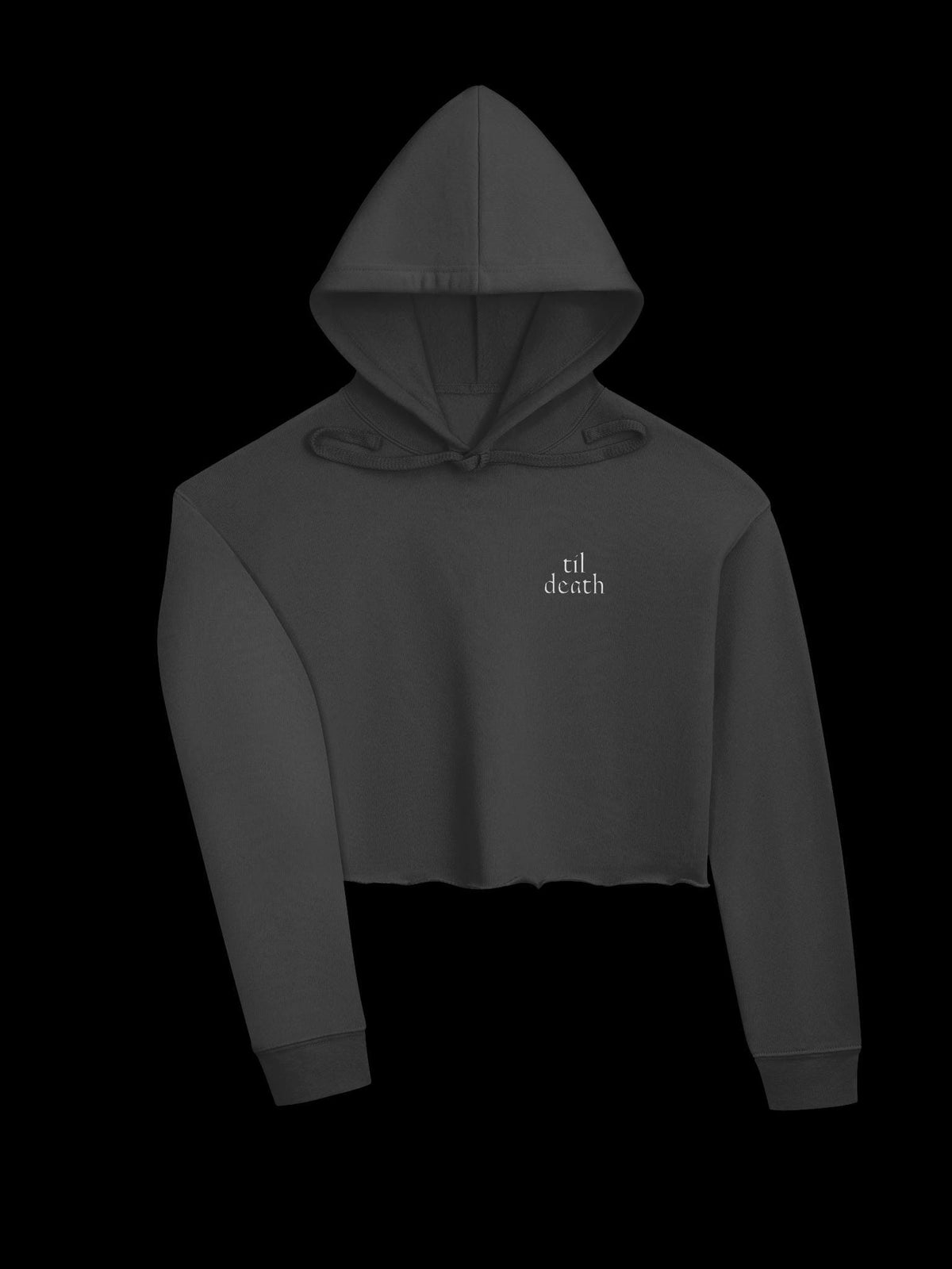 Til Death Version 2 Crop Top Hoodie