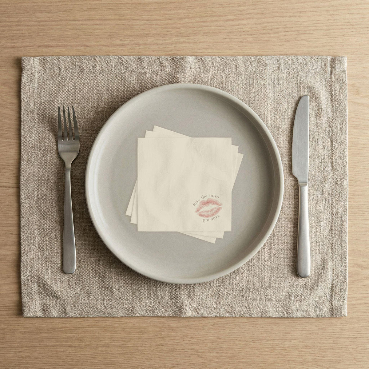 Kiss the Miss Goodbye Cocktail Napkins | Bachelorette, Bridal Shower Party Napkins