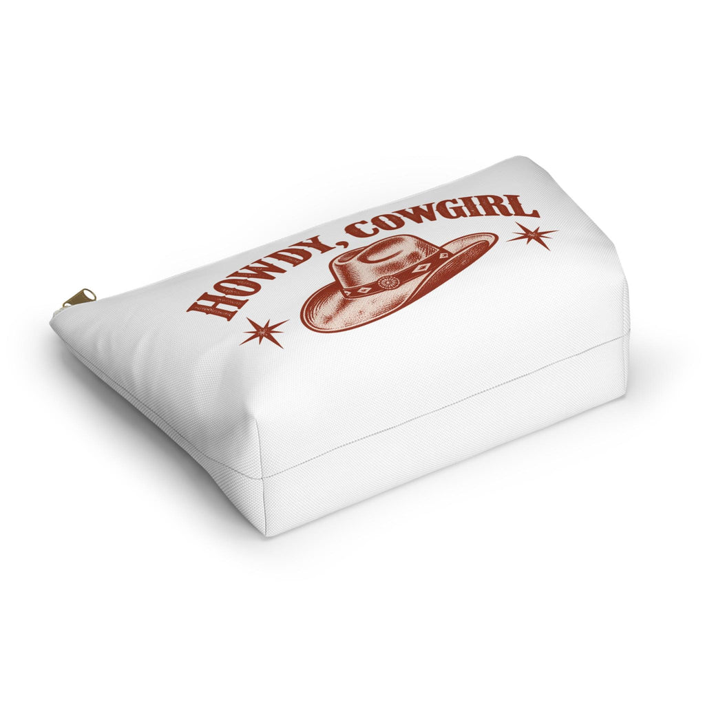 Howdy Cowgirl Accessory Pouch | Cowboy Hat Illustration | Front & Back Print