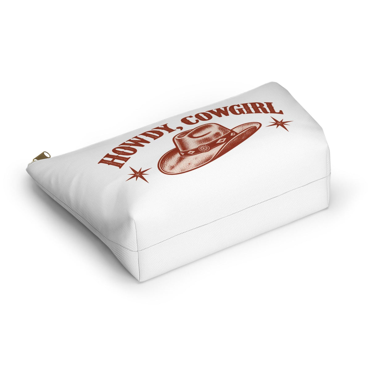Howdy Cowgirl Accessory Pouch | Cowboy Hat Illustration | Front & Back Print