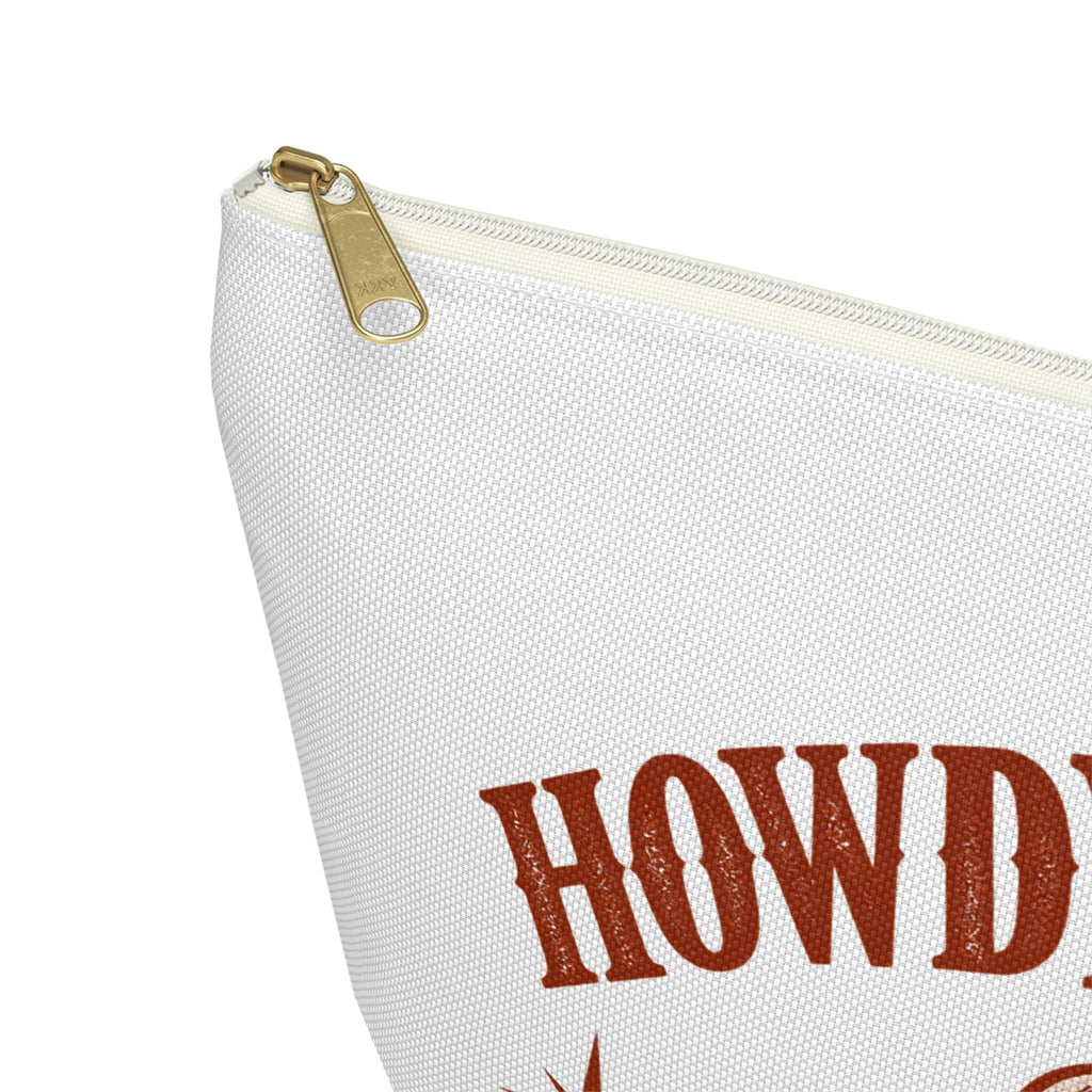 Howdy Cowgirl Accessory Pouch | Cowboy Hat Illustration | Front & Back Print