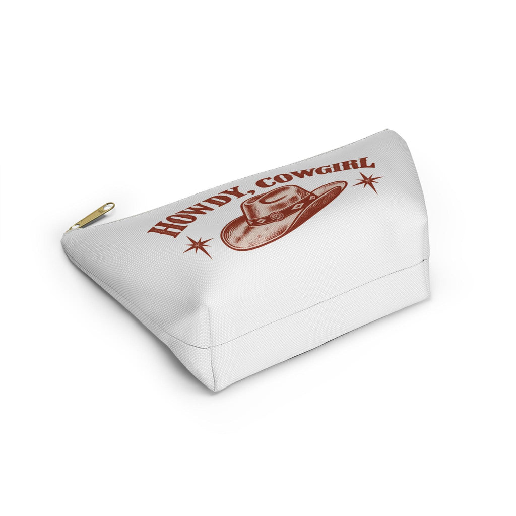 Howdy Cowgirl Accessory Pouch | Cowboy Hat Illustration | Front & Back Print