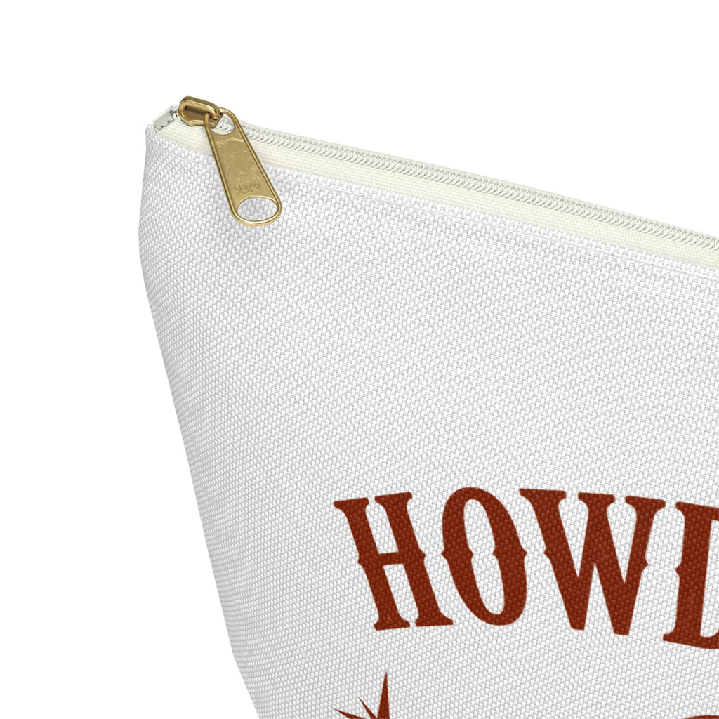 Howdy, Bride Accessory Pouch | Front & Back Print | Western Cowgirl Hat Bridal Makeup Bag