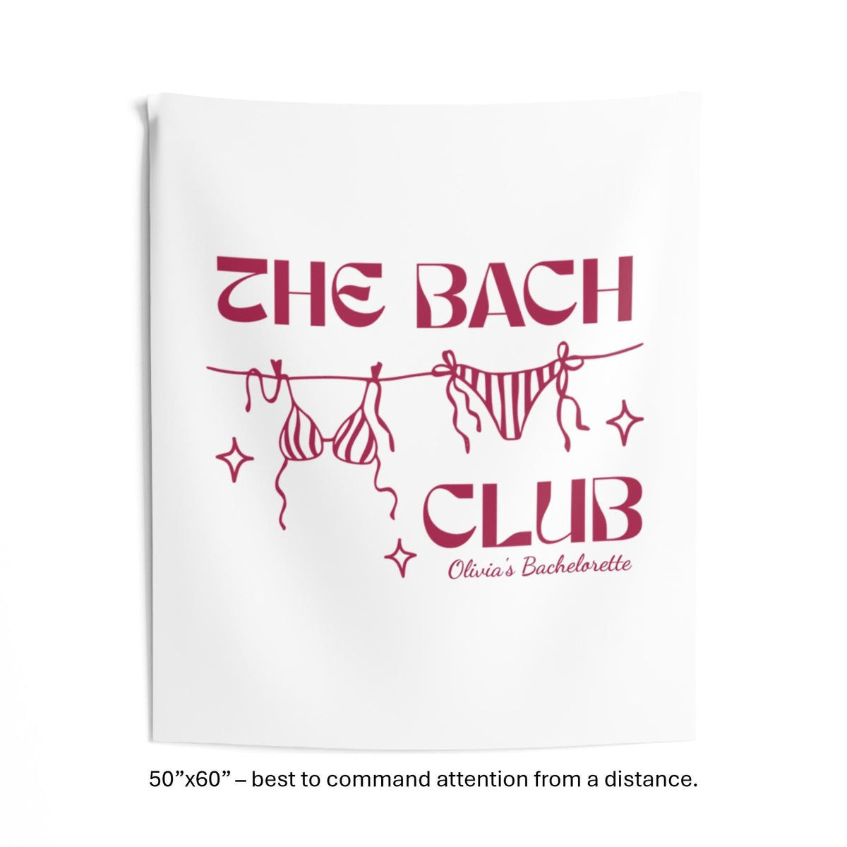 The Bach Club Bachelorette Banner | Bachelorette Party Decor & Welcome Sign