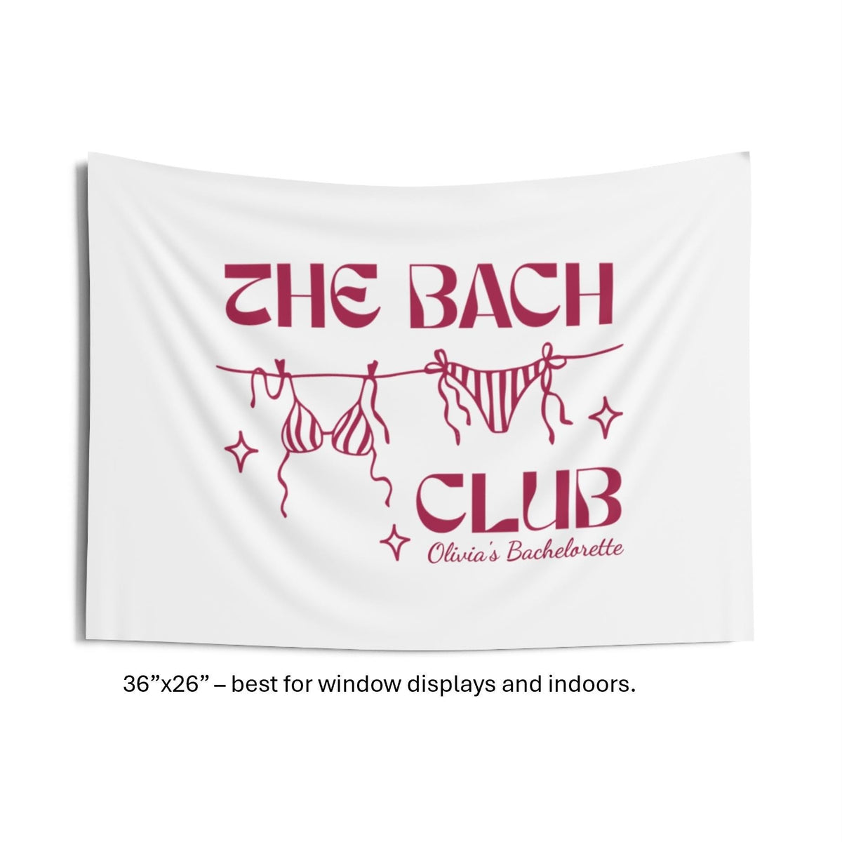 The Bach Club Bachelorette Banner | Bachelorette Party Decor & Welcome Sign