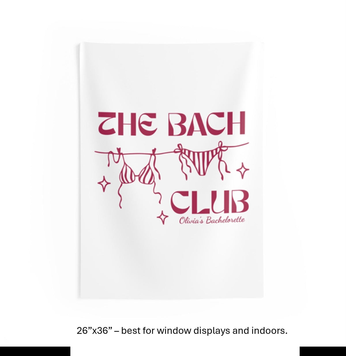 The Bach Club Bachelorette Banner | Bachelorette Party Decor & Welcome Sign