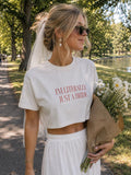 Im Literally Just a Bride Cropped Tee