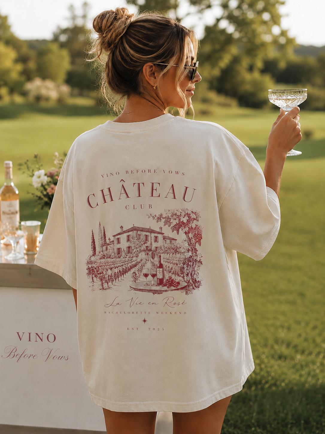 Vino Before Vows Oversized Vintage Tee | Bachelorette Tshirts