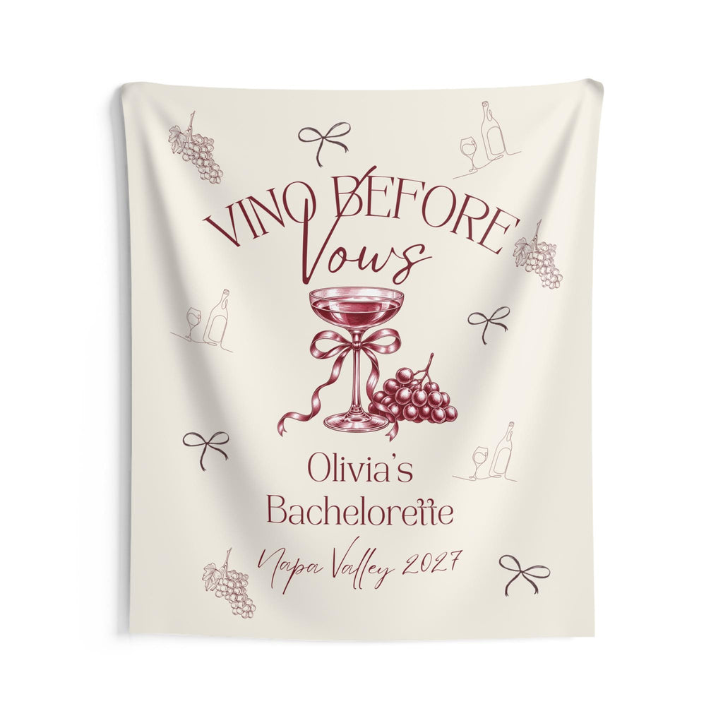 Vino Before Vows Event Banner | Wine Theme Welcome Sign
