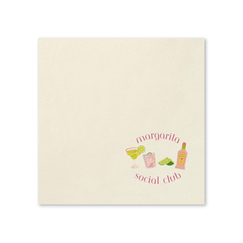 Margarita Social Club Cocktail Napkins | Margs & Matrimony Cocktail Lime Illustration