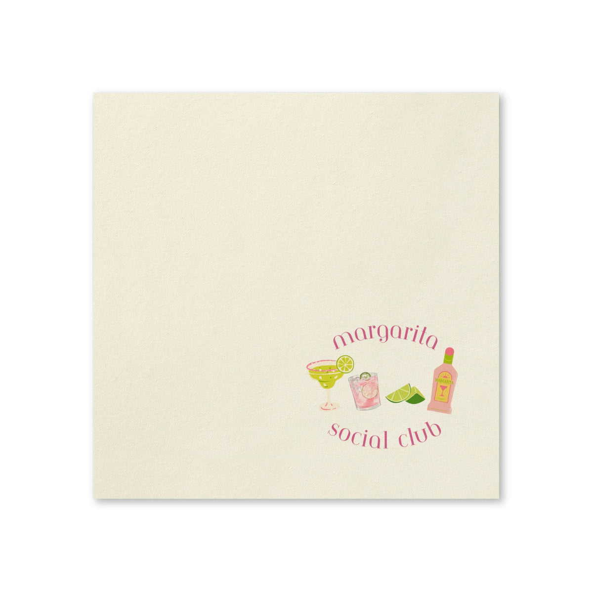 Margarita Social Club Cocktail Napkins | Margs & Matrimony Cocktail Lime Illustration