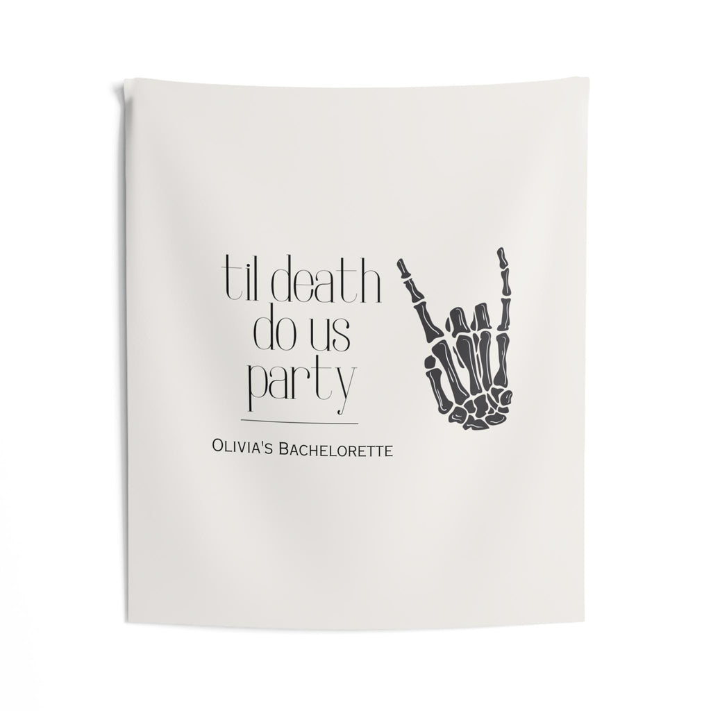 Custom 'Til Death Do Us Party Banner/Welcome Event Sign | Bachelorette, Wedding decor