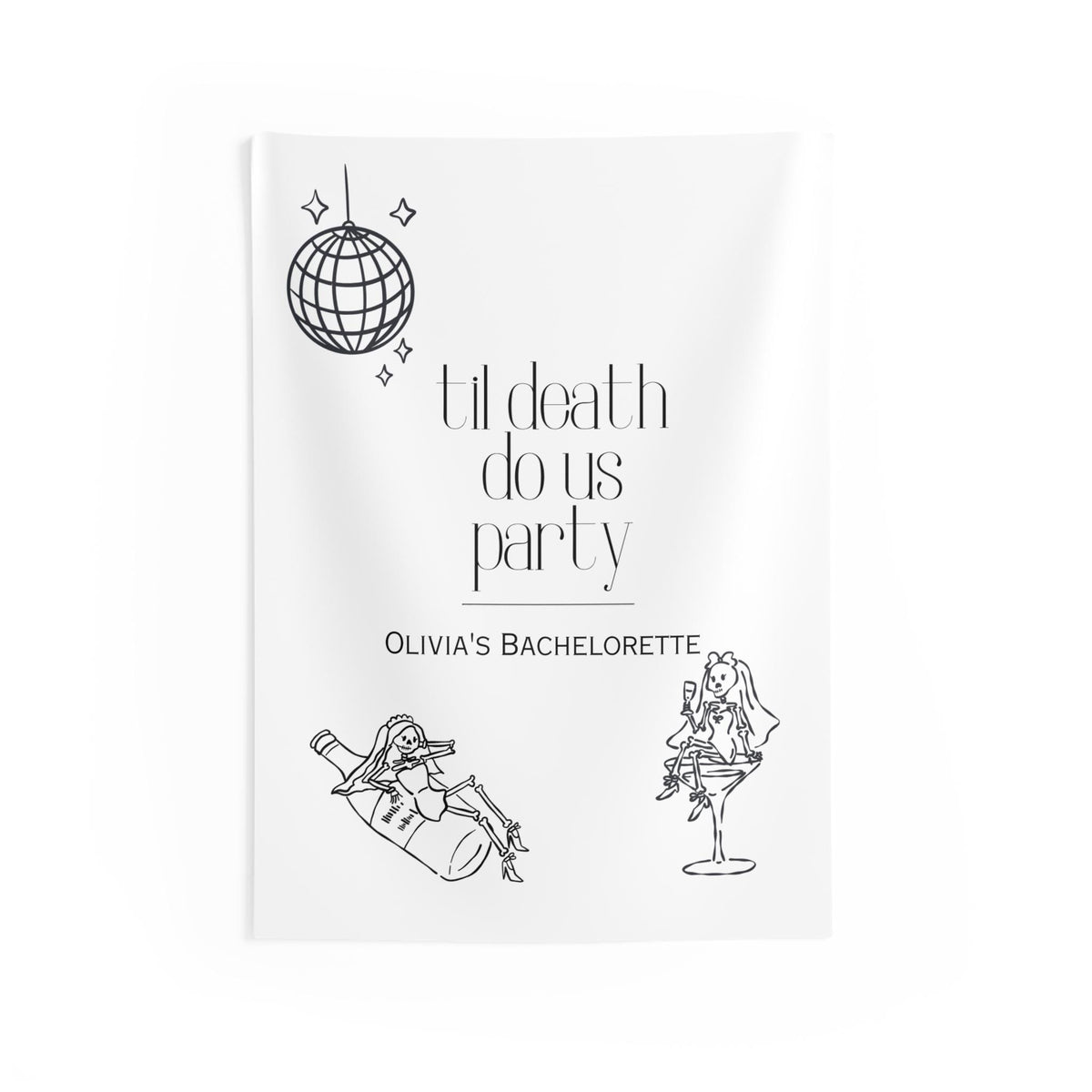 Custom 'til death do us party Welcome Event Sign | Bachelorette, Bridal, Wedding Party Decor