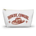 Howdy Cowgirl Accessory Pouch | Cowboy Hat Illustration | Front & Back Print