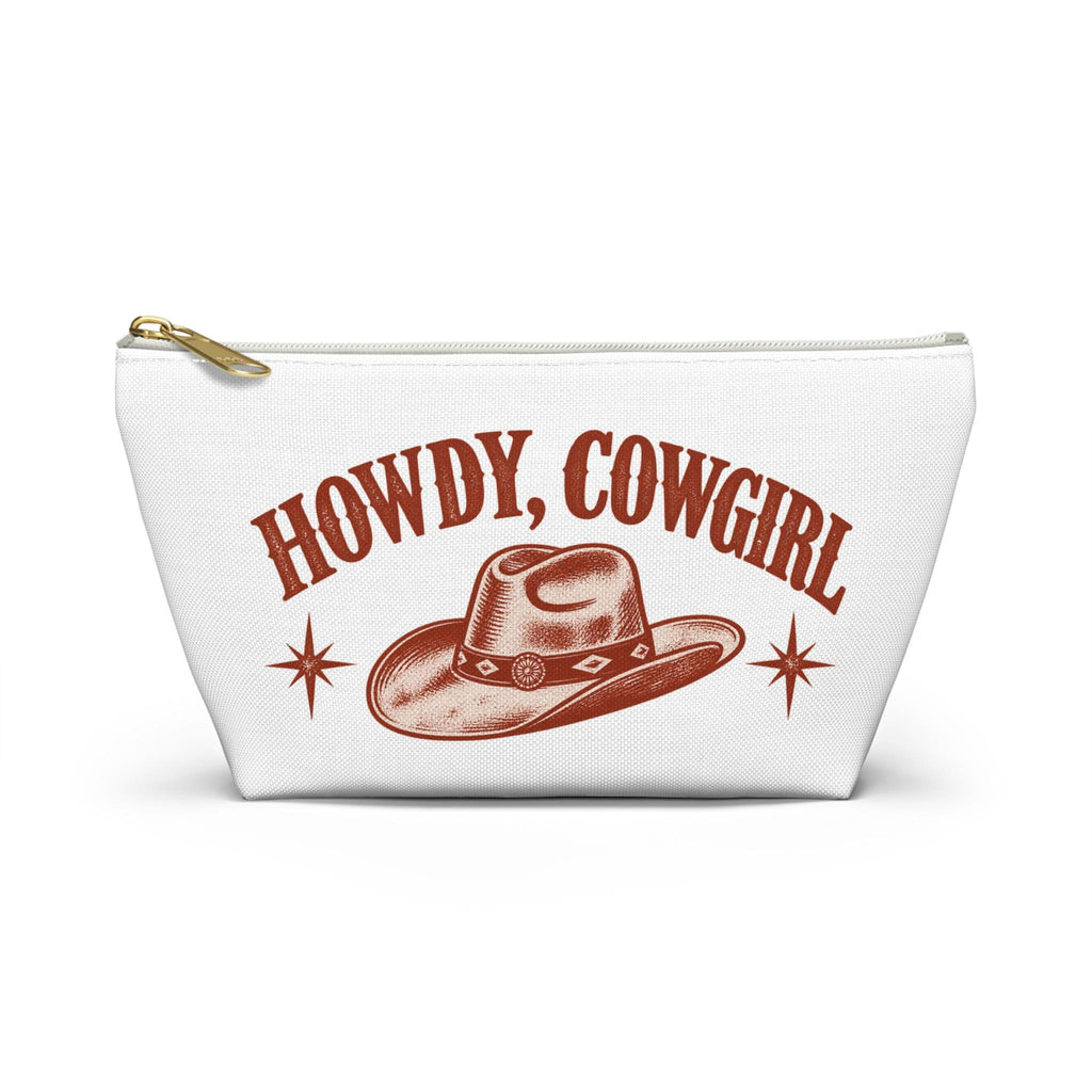 Howdy Cowgirl Accessory Pouch | Cowboy Hat Illustration | Front & Back Print