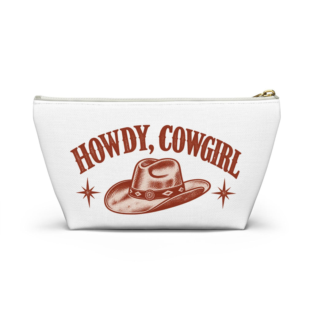 Howdy Cowgirl Accessory Pouch | Cowboy Hat Illustration | Front & Back Print